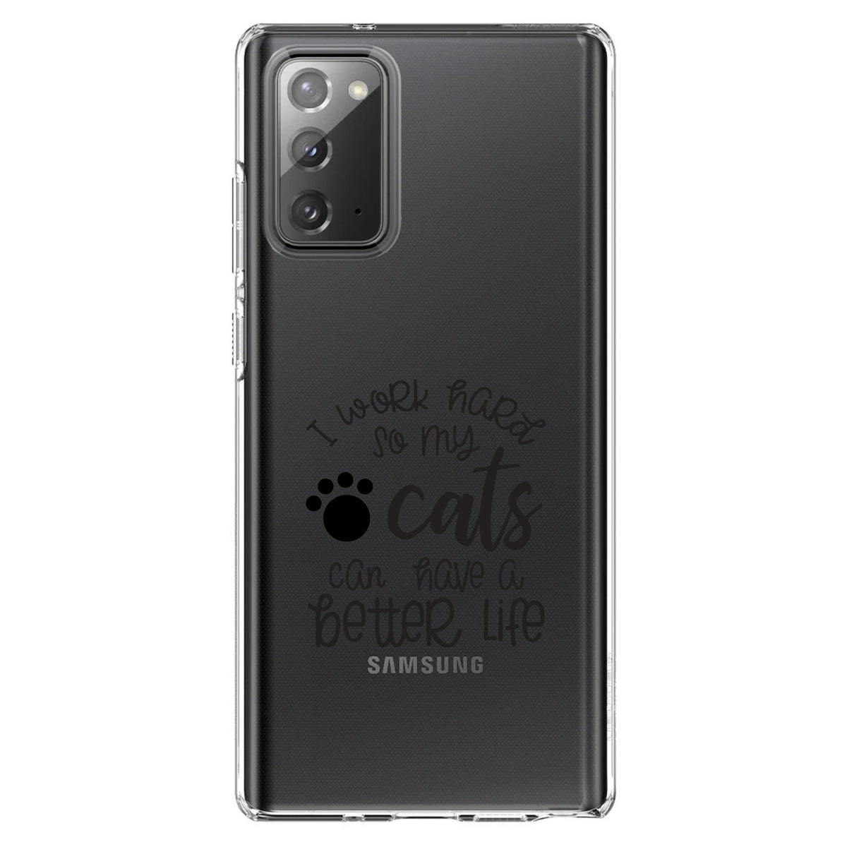 I Work Hard So My Cats Can Have a Better Life Clear Shockproof iPhone Case, view 8