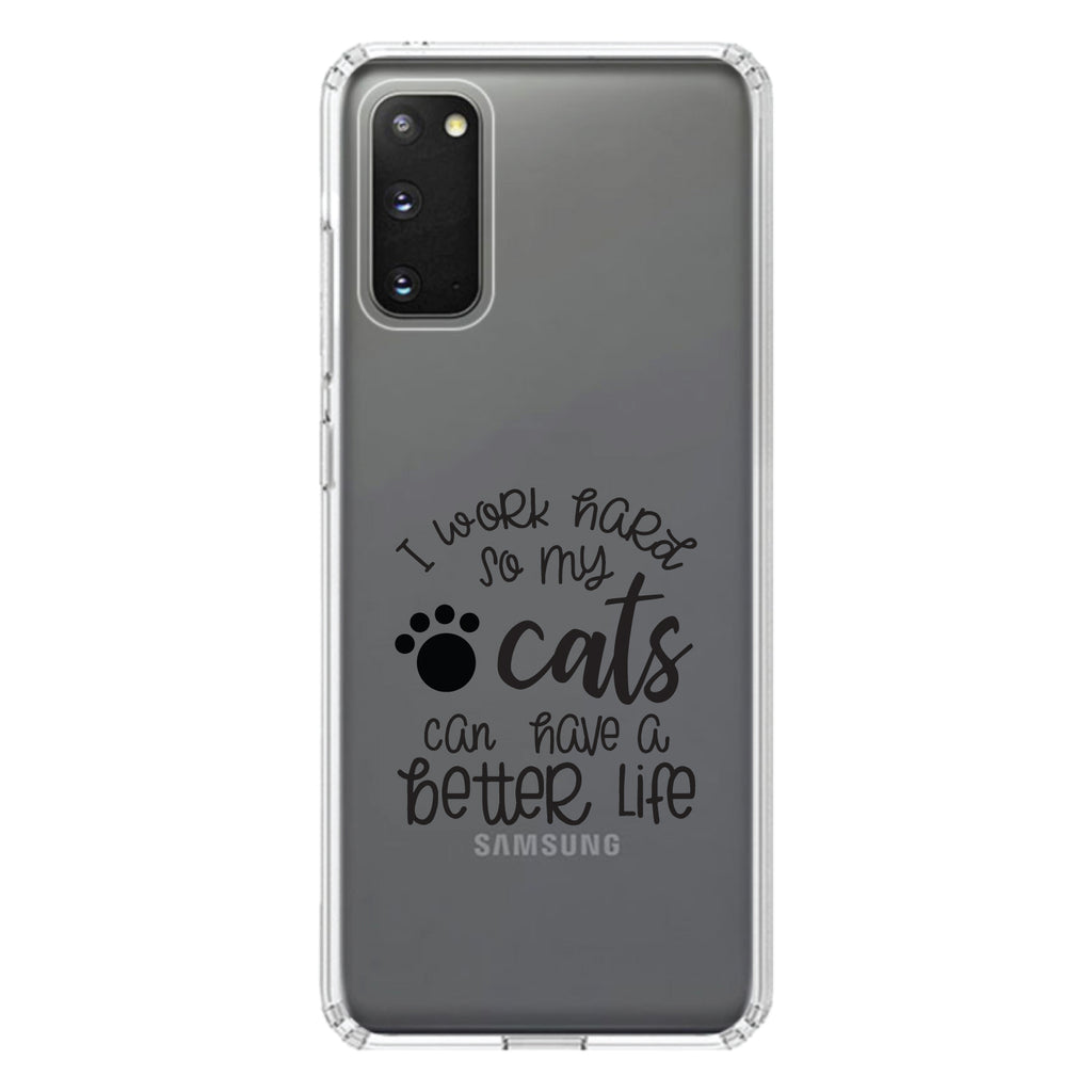 I Work Hard So My Cats Can Have a Better Life Clear Shockproof iPhone Case, view 13