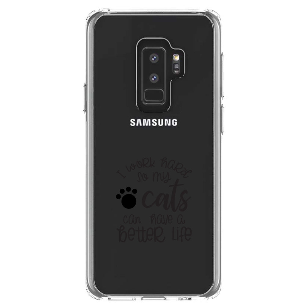 I Work Hard So My Cats Can Have a Better Life Clear Shockproof iPhone Case, view 20