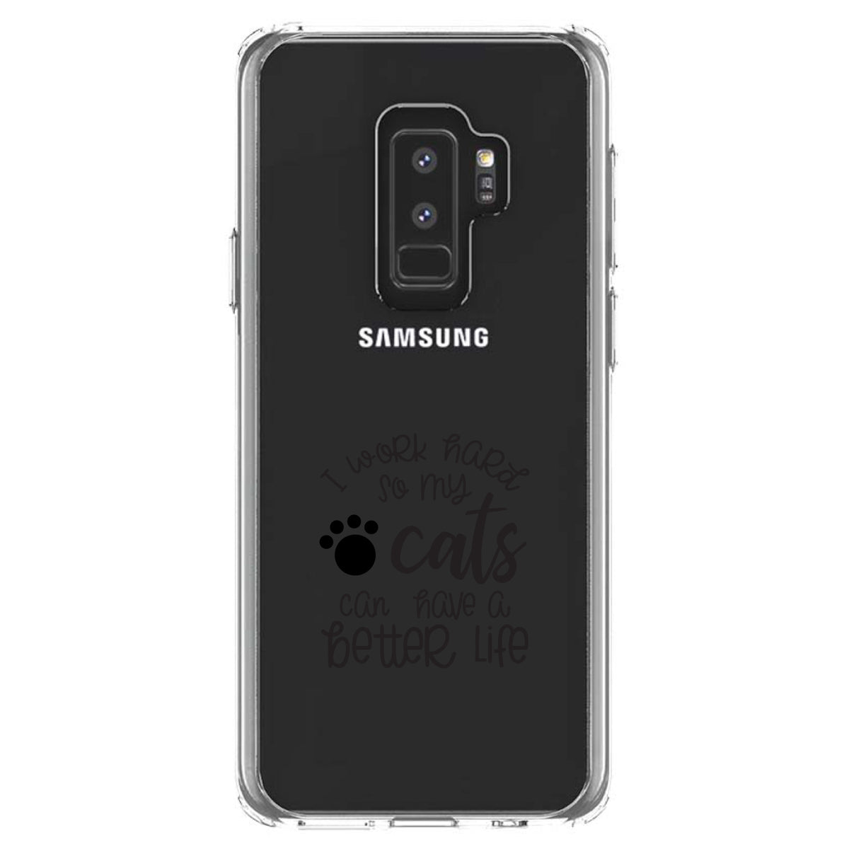 I Work Hard So My Cats Can Have a Better Life Clear Shockproof iPhone Case, view 20