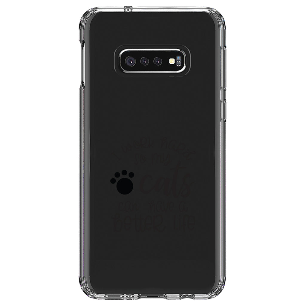 I Work Hard So My Cats Can Have a Better Life Clear Shockproof iPhone Case, view 18