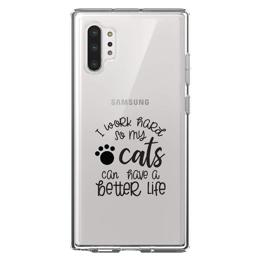 I Work Hard So My Cats Can Have a Better Life Clear Shockproof iPhone Case, view 10