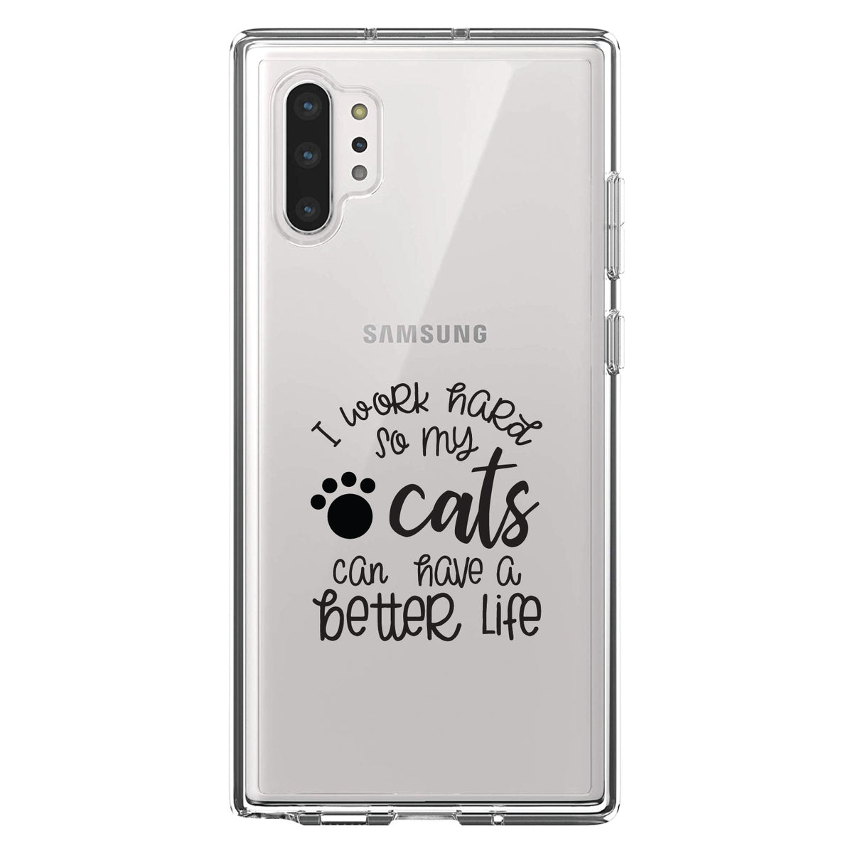 I Work Hard So My Cats Can Have a Better Life Clear Shockproof iPhone Case, view 10
