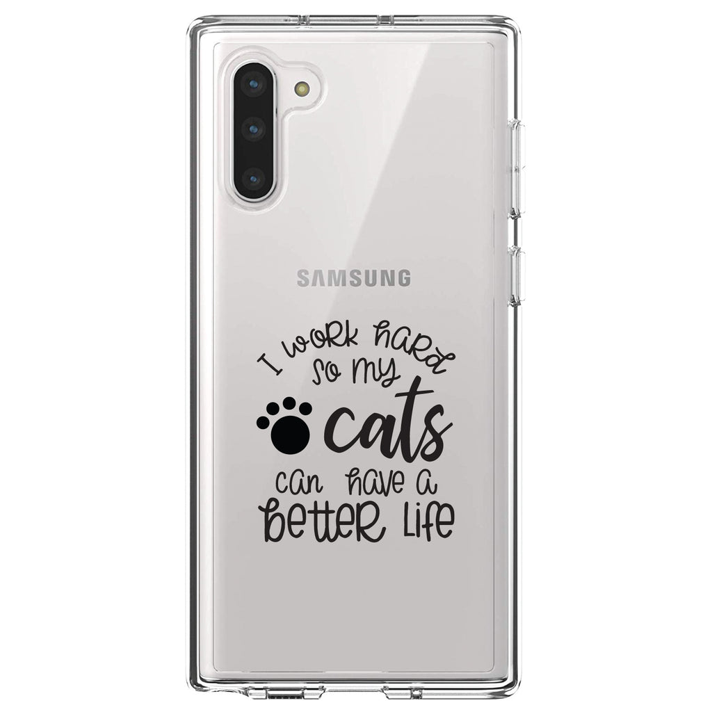 I Work Hard So My Cats Can Have a Better Life Clear Shockproof iPhone Case, view 9