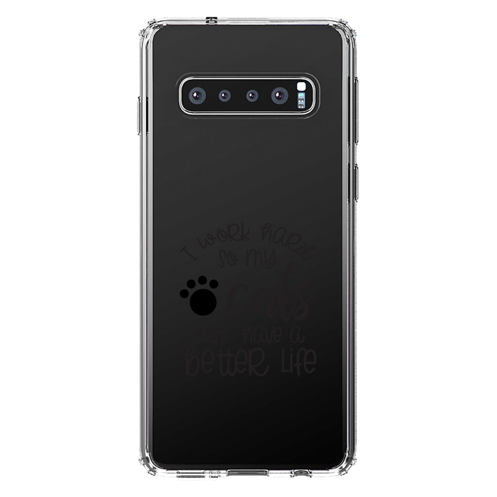 I Work Hard So My Cats Can Have a Better Life Clear Shockproof iPhone Case, view 17