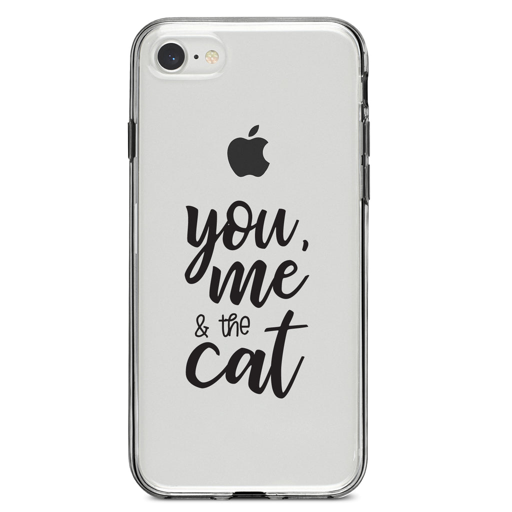 You, Me & the Cat Clear Shockproof iPhone Case, view 5