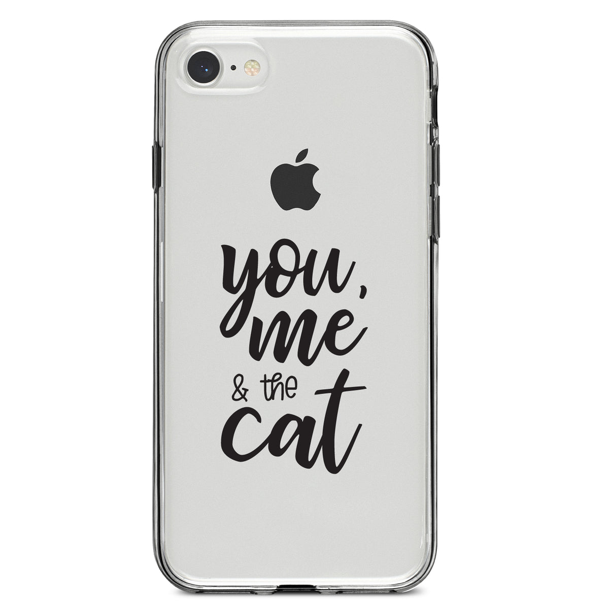 You, Me & the Cat Clear Shockproof iPhone Case, view 5