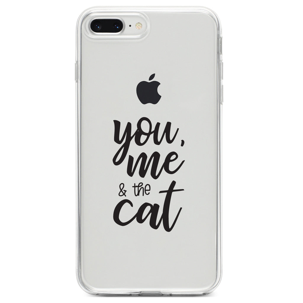 You, Me & the Cat Clear Shockproof iPhone Case, view 6