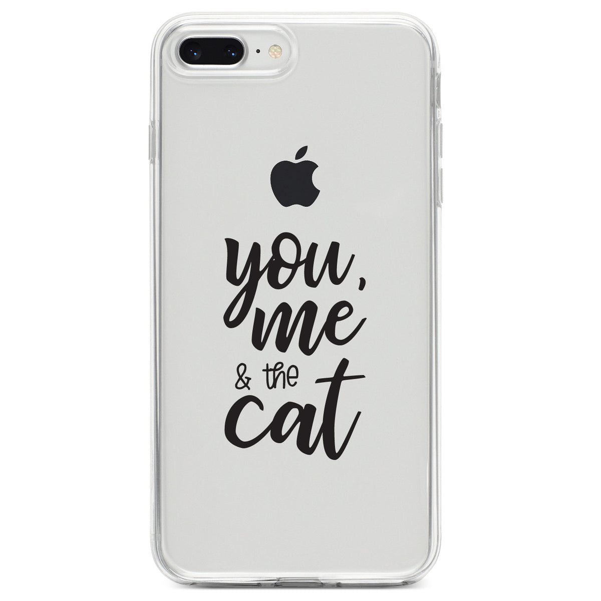 You, Me & the Cat Clear Shockproof iPhone Case, view 6