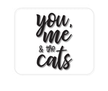 DistinctInk Custom Foam Rubber Mouse Pad - 1/4" Thick - You, Me & the Cats