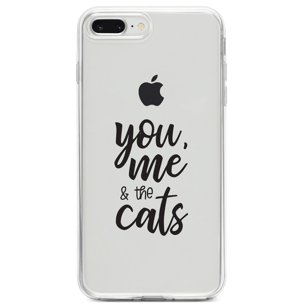 You, Me & the Cats Clear Shockproof iPhone Case, view 6