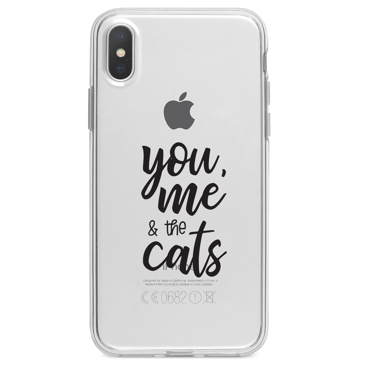 You, Me & the Cats Clear Shockproof iPhone Case, view 3
