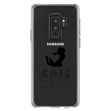 DistinctInk® Clear Shockproof Hybrid Case for Apple iPhone / Samsung Galaxy / Google Pixel - Cats Are My Favorite Kind of People