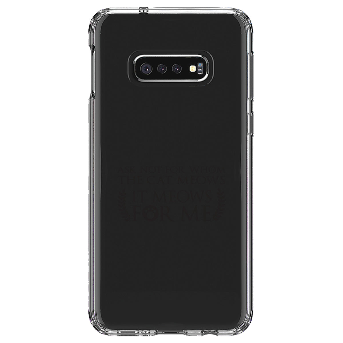 Ask Not For Whom the Cat Meows Clear Shockproof iPhone Case, view 18