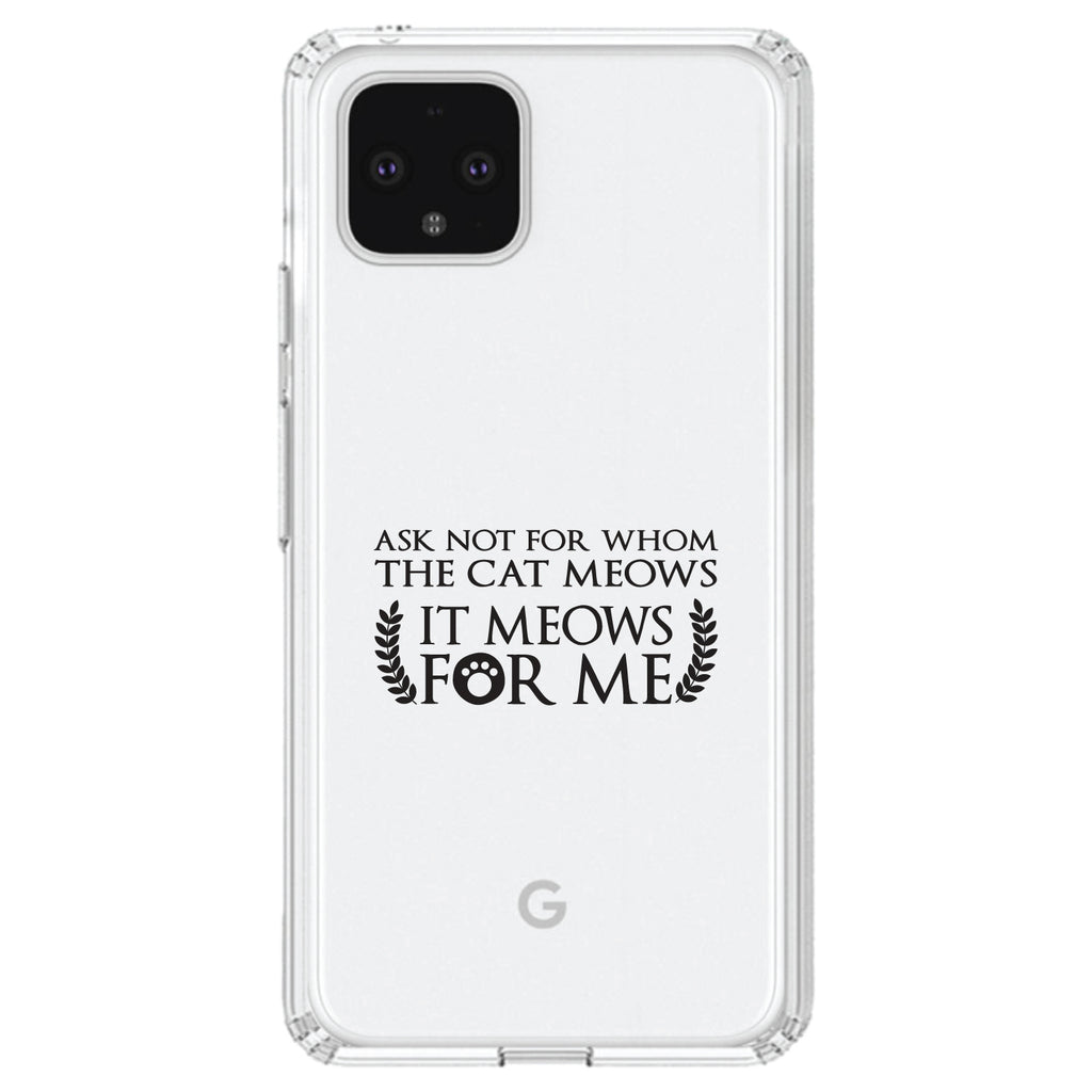 Ask Not For Whom the Cat Meows Clear Shockproof iPhone Case, view 24