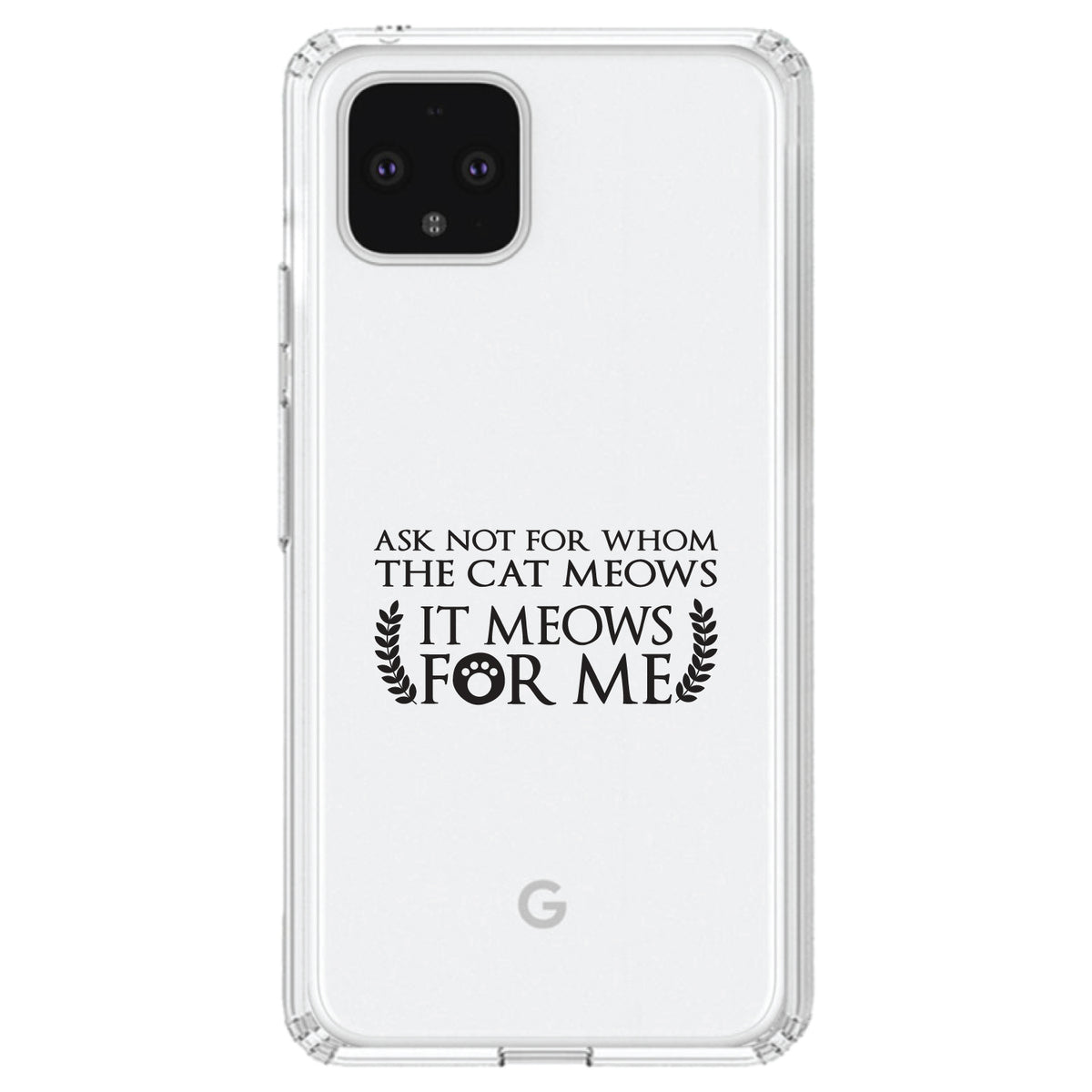 Ask Not For Whom the Cat Meows Clear Shockproof iPhone Case, view 24