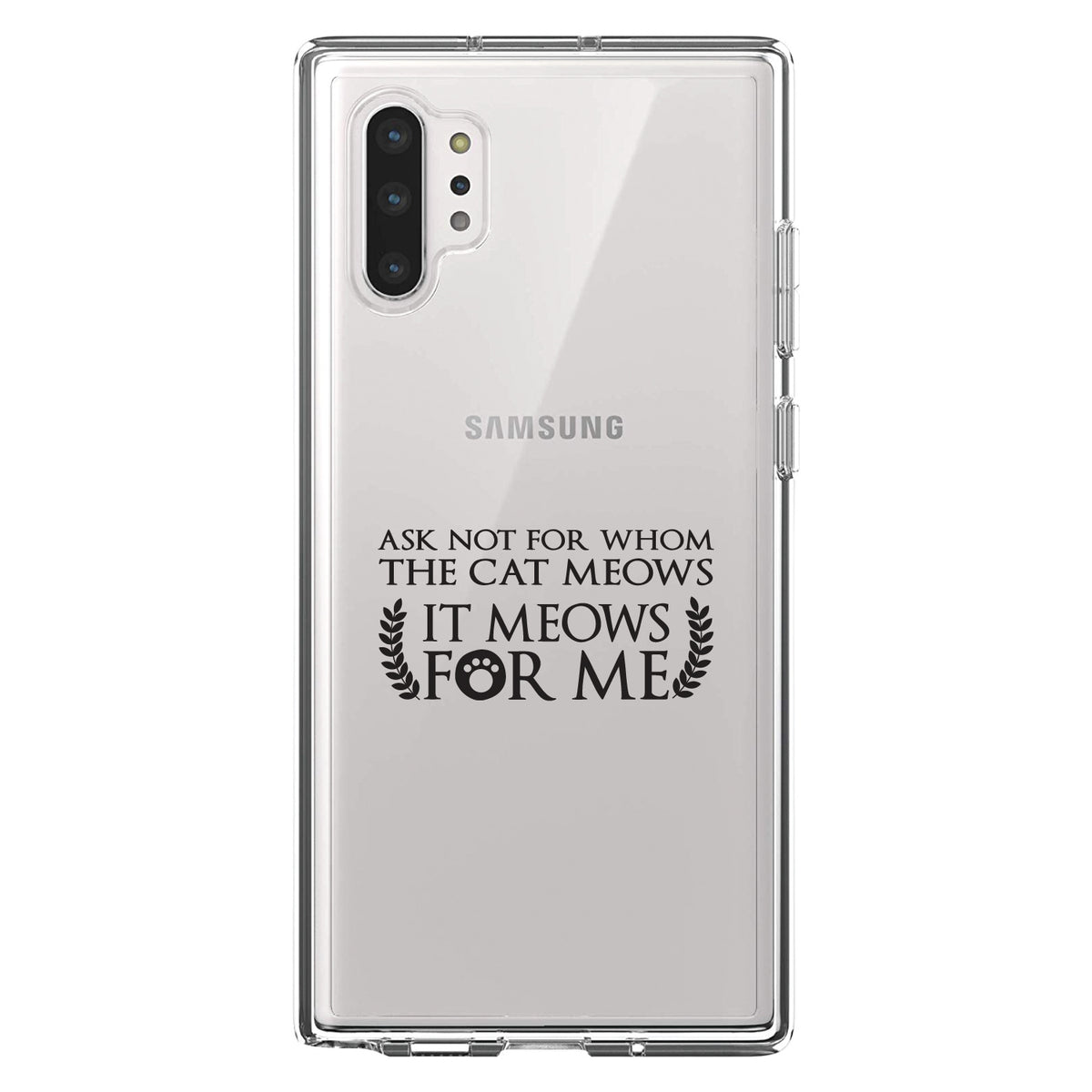 Ask Not For Whom the Cat Meows Clear Shockproof iPhone Case, view 10