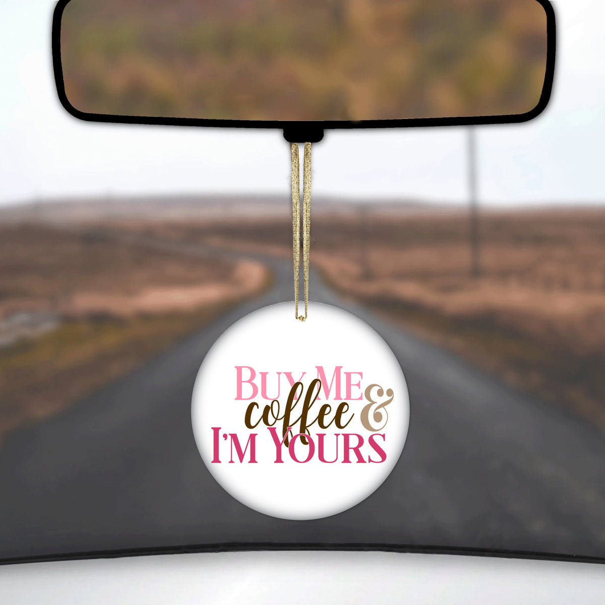 Buy Me Coffee & I'm Yours Ceramic Ornament, view 3