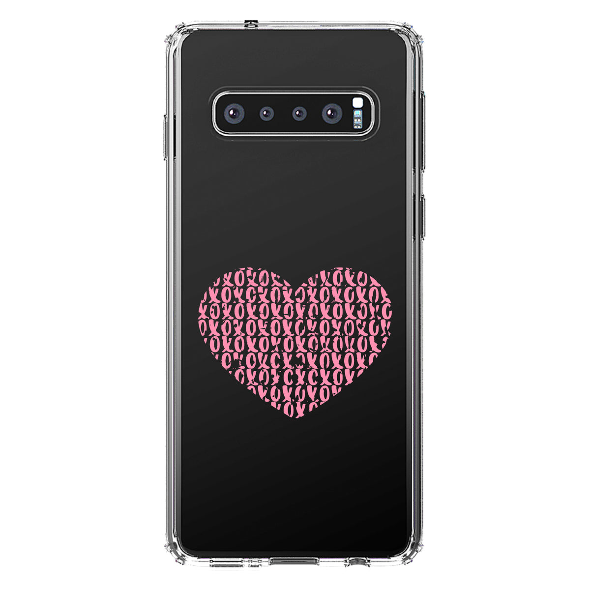 XOXO Heart Pink Clear Shockproof iPhone Case, view 16