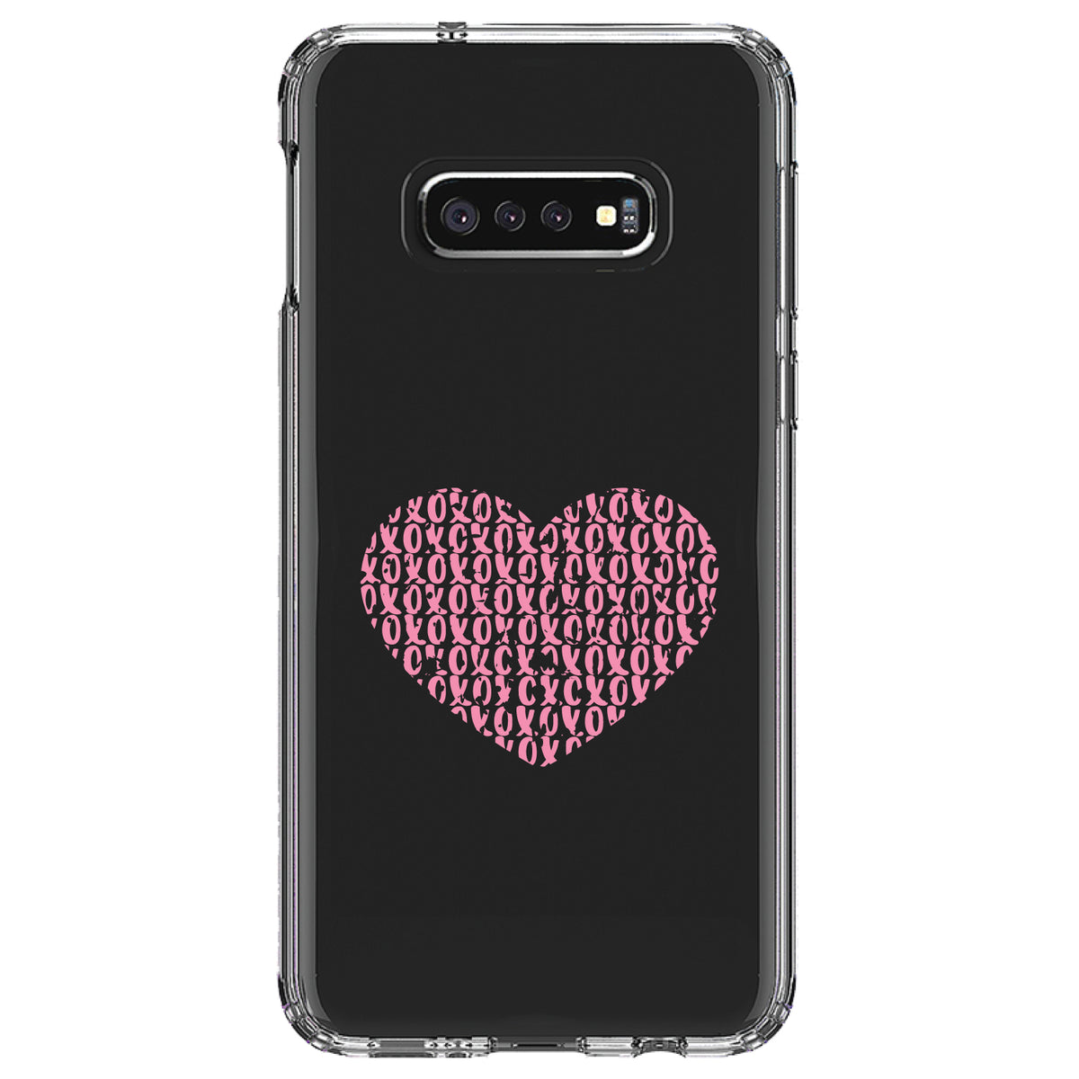 XOXO Heart Pink Clear Shockproof iPhone Case, view 18
