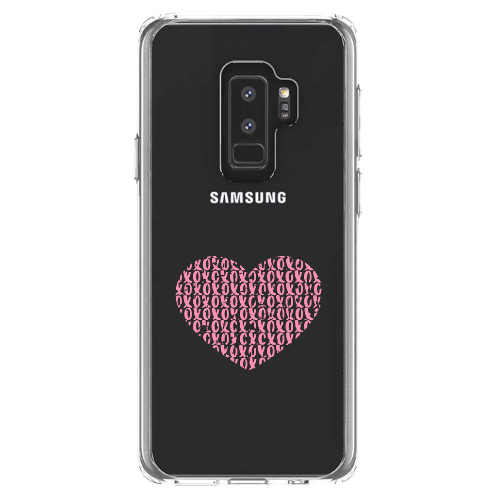 XOXO Heart Pink Clear Shockproof iPhone Case, view 20