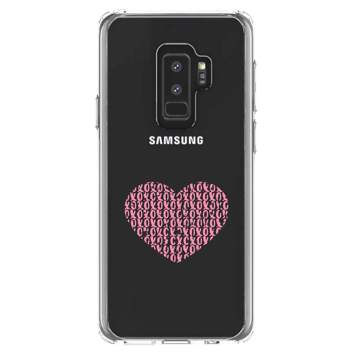XOXO Heart Pink Clear Shockproof iPhone Case, view 20