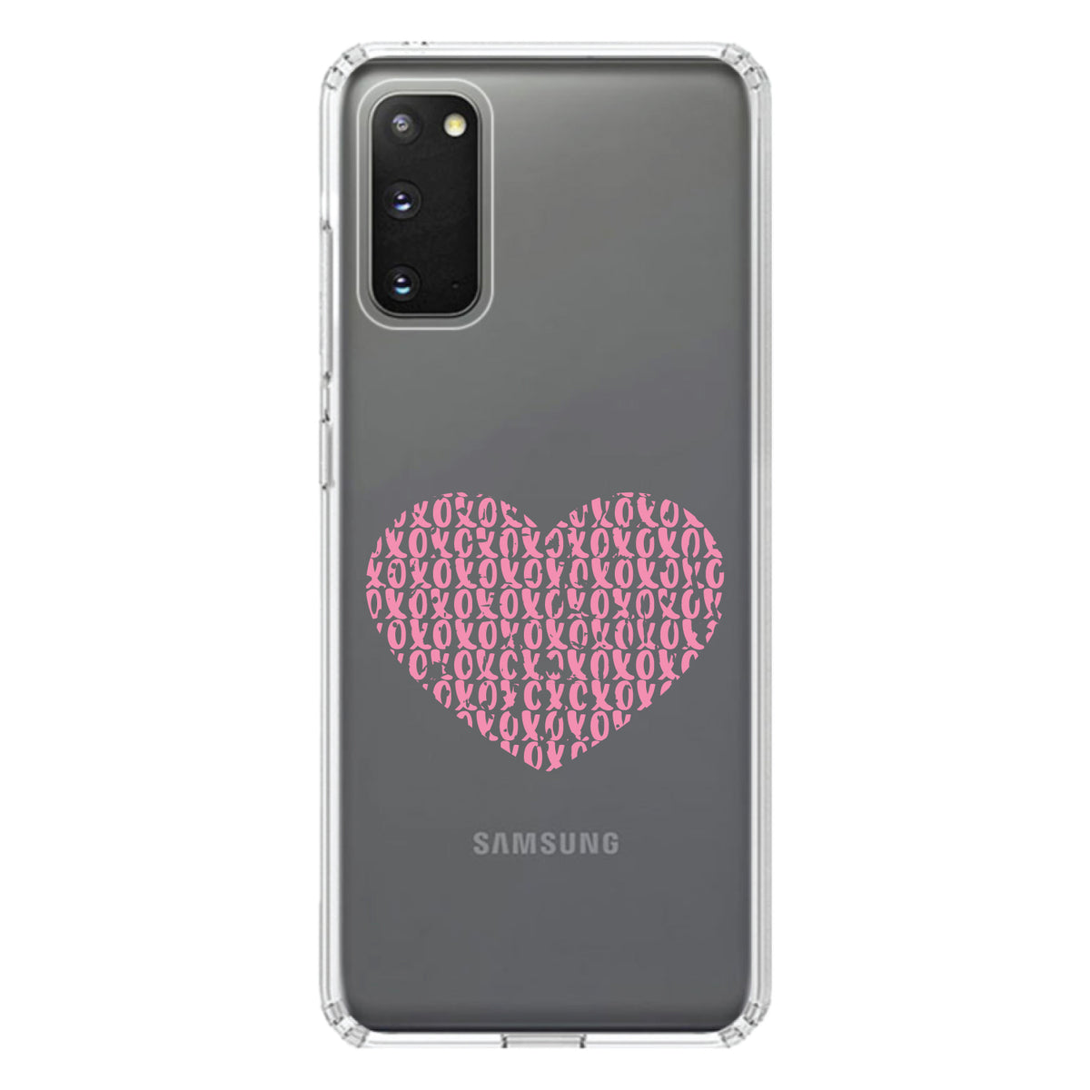 XOXO Heart Pink Clear Shockproof iPhone Case, view 14
