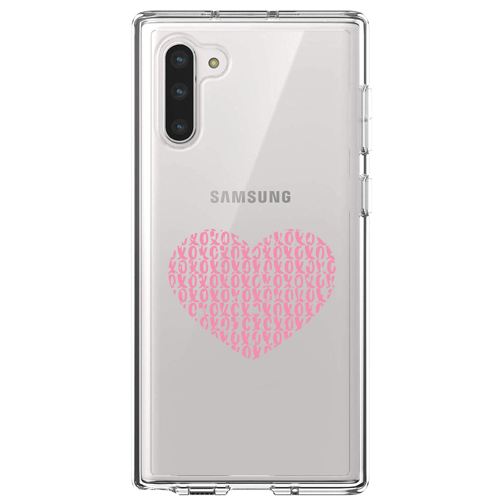XOXO Heart Pink Clear Shockproof iPhone Case, view 9