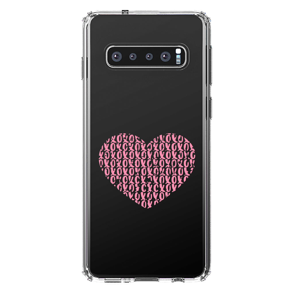 XOXO Heart Pink Clear Shockproof iPhone Case, view 17