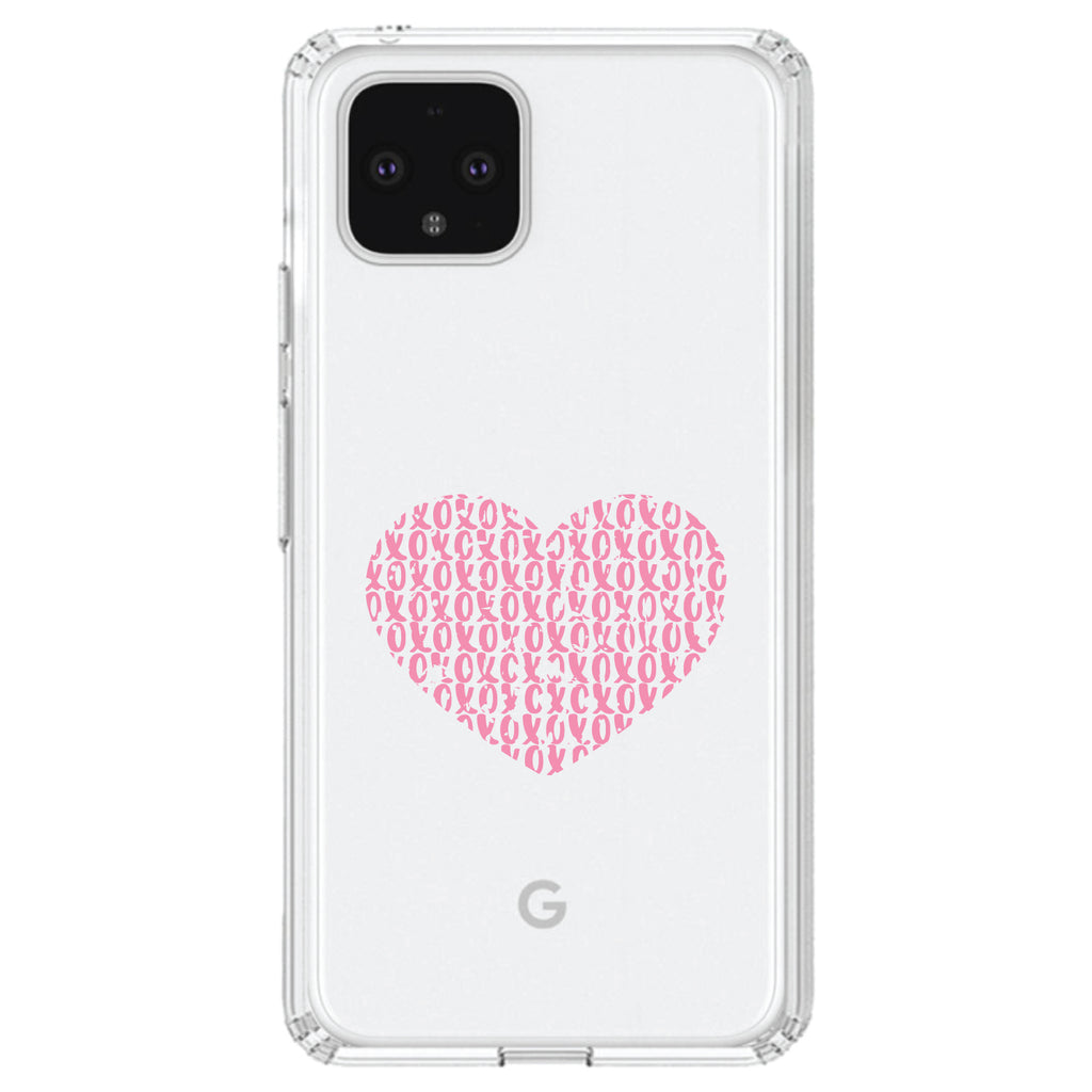 XOXO Heart Pink Clear Shockproof iPhone Case, view 23