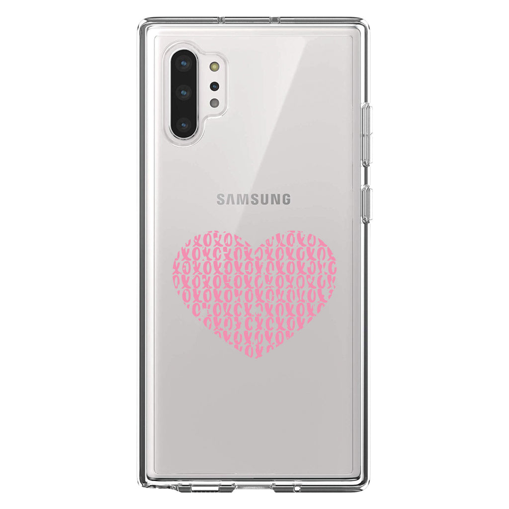 XOXO Heart Pink Clear Shockproof iPhone Case, view 10