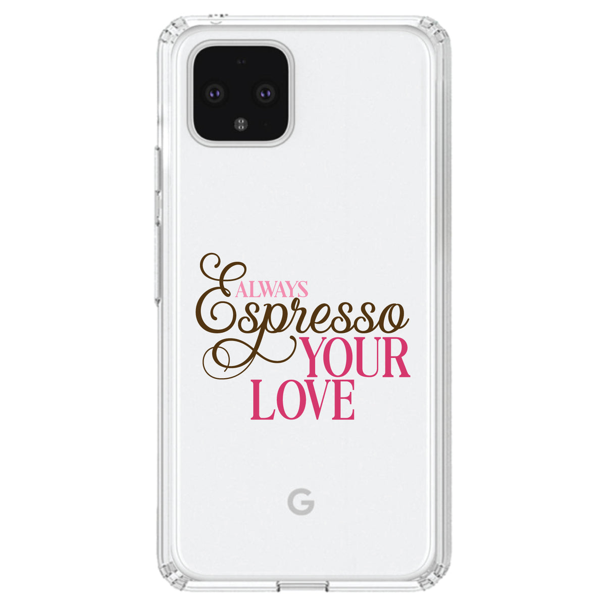 Always Espresso Your Love Clear Shockproof iPhone Case, view 24