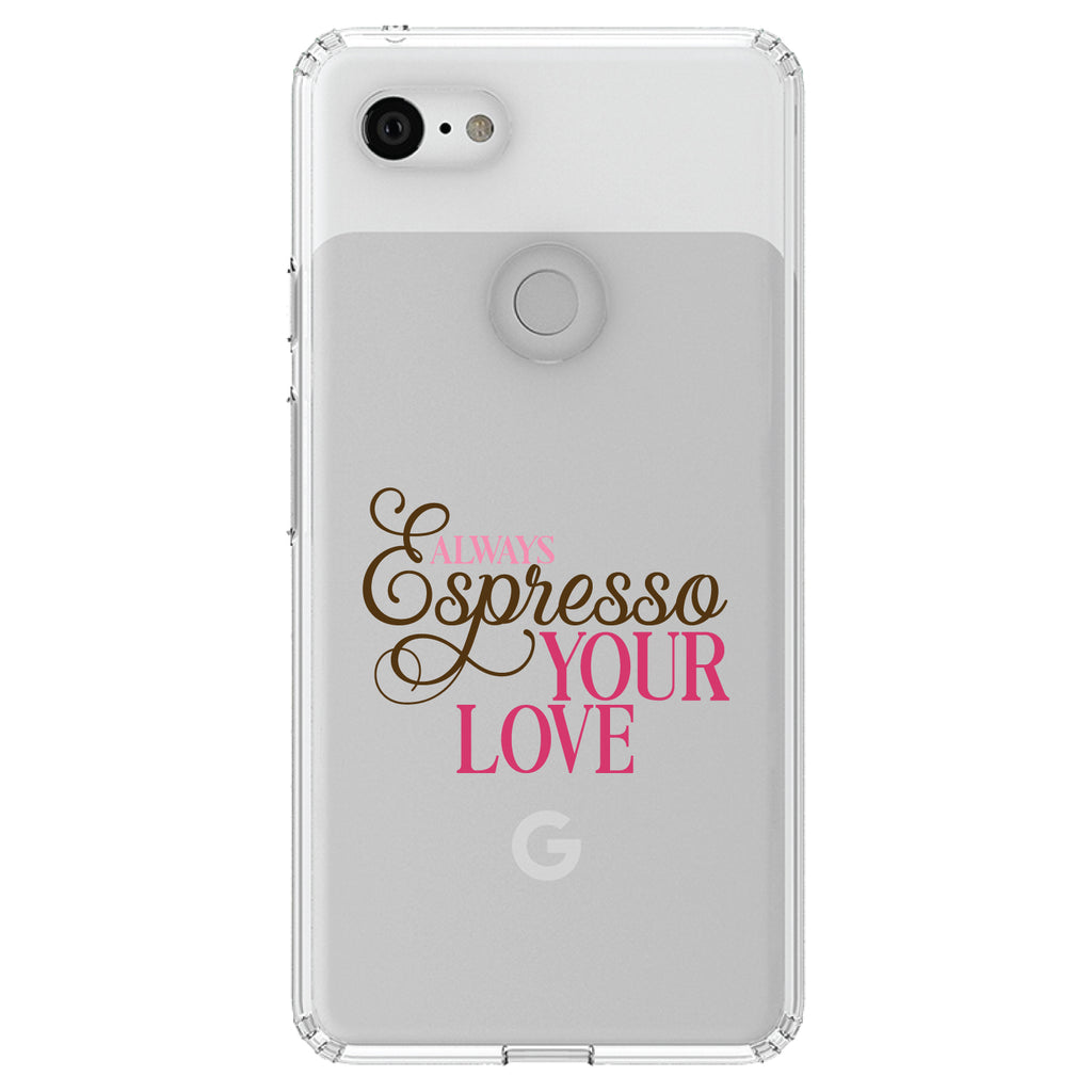 Always Espresso Your Love Clear Shockproof iPhone Case, view 21