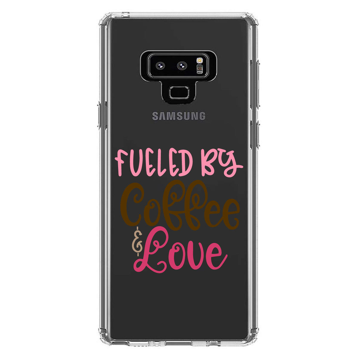 Fueled By Coffee & Love Clear Shockproof iPhone Case, view 11