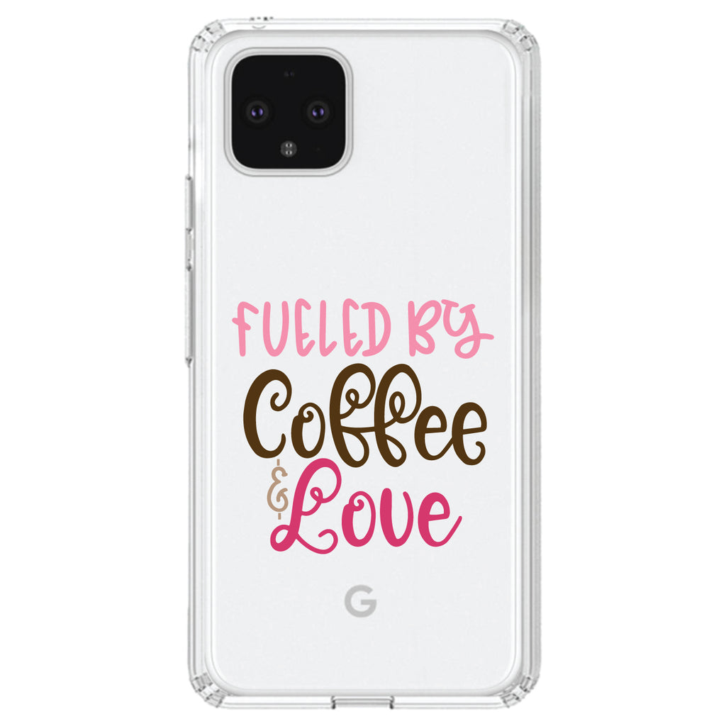 Fueled By Coffee & Love Clear Shockproof iPhone Case, view 23