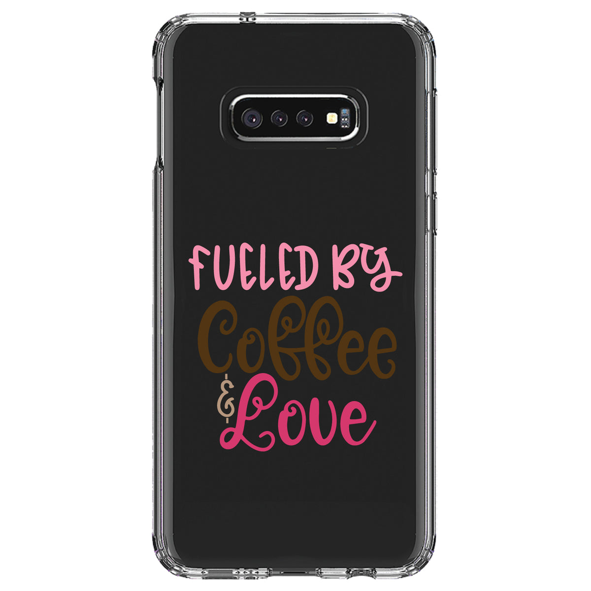 Fueled By Coffee & Love Clear Shockproof iPhone Case, view 18
