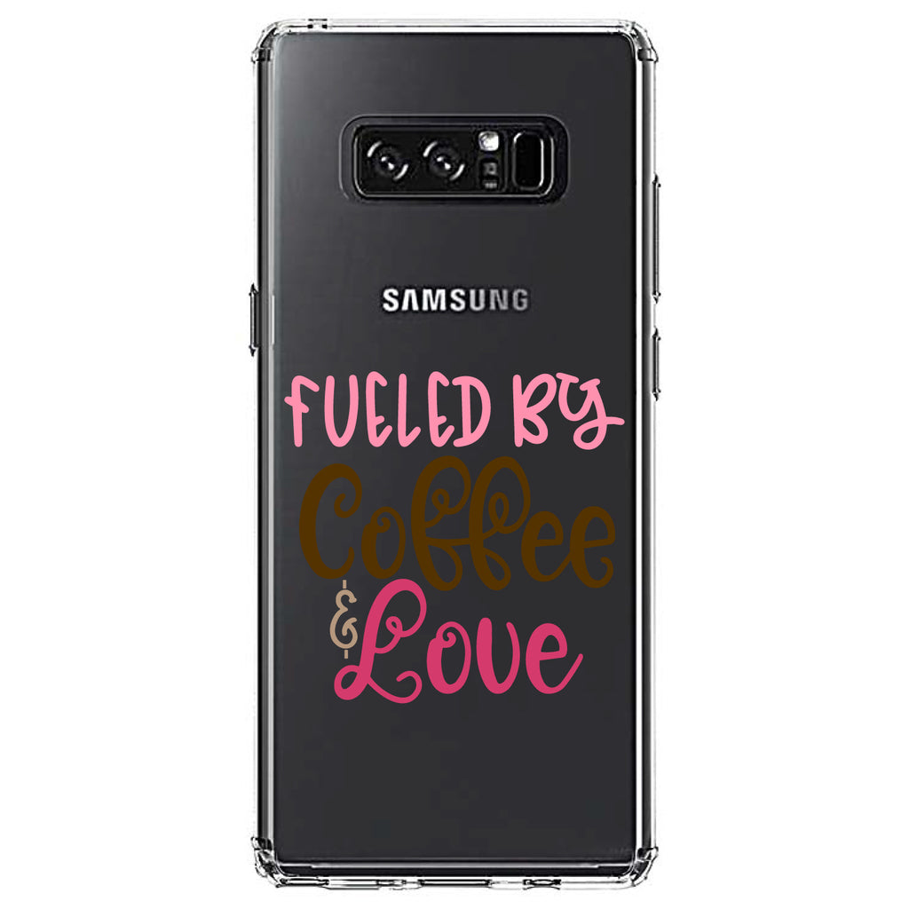Fueled By Coffee & Love Clear Shockproof iPhone Case, view 12