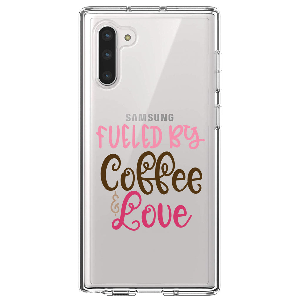 Fueled By Coffee & Love Clear Shockproof iPhone Case, view 9