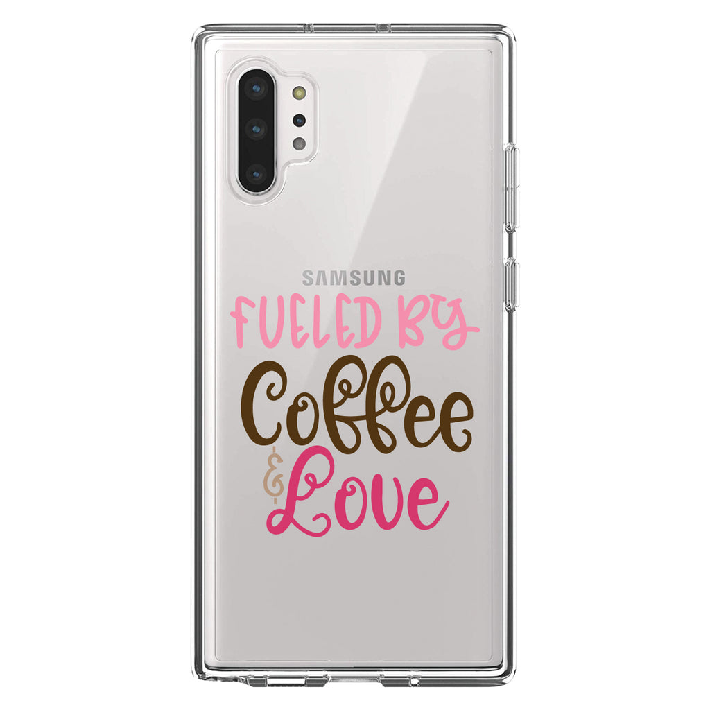 Fueled By Coffee & Love Clear Shockproof iPhone Case, view 10