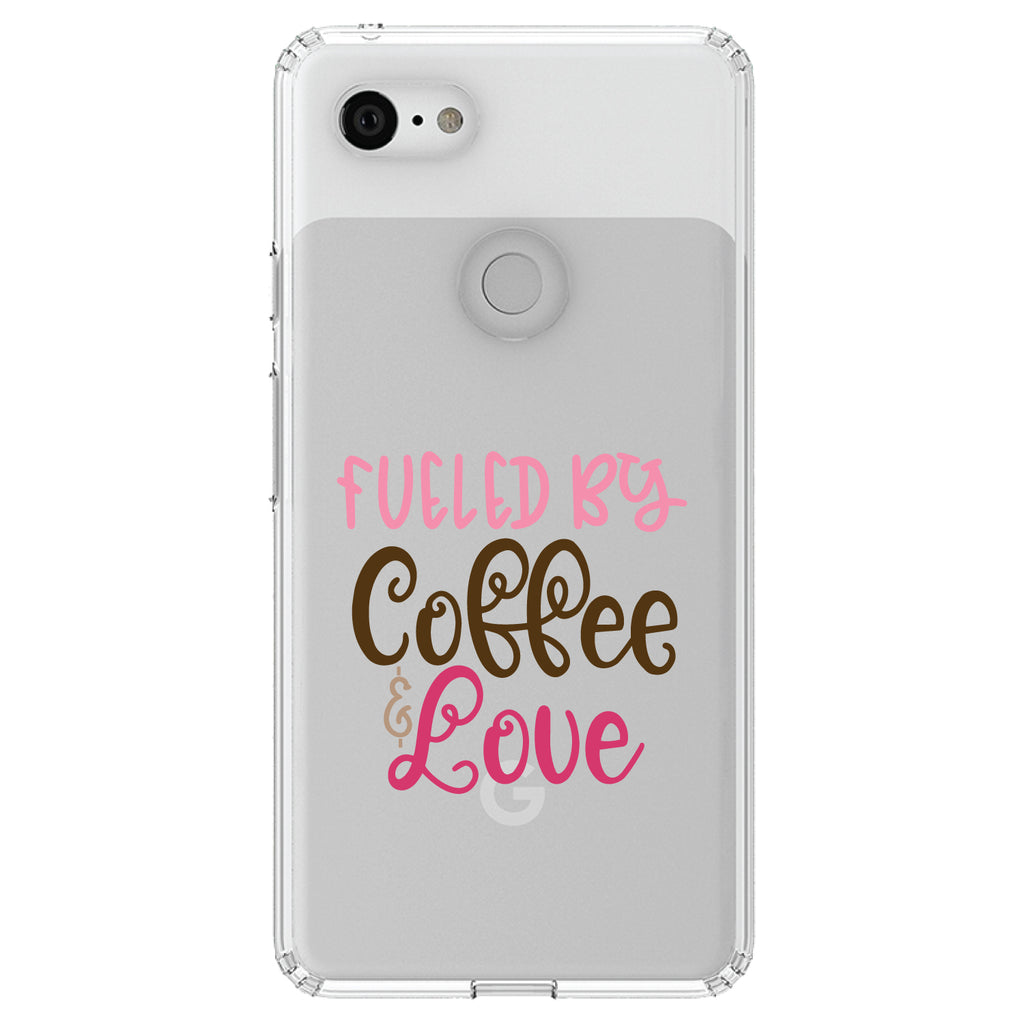 Fueled By Coffee & Love Clear Shockproof iPhone Case, view 22