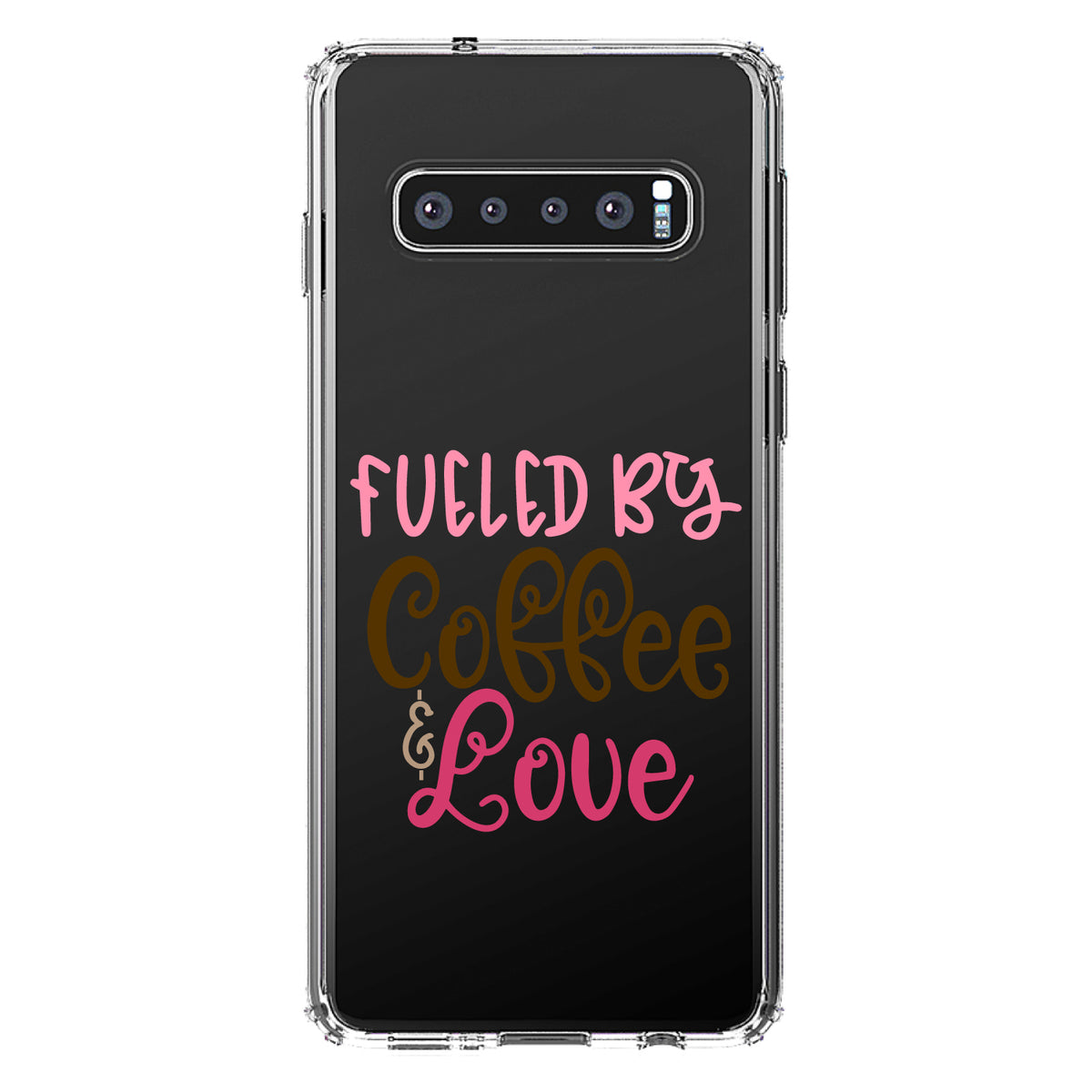 Fueled By Coffee & Love Clear Shockproof iPhone Case, view 17