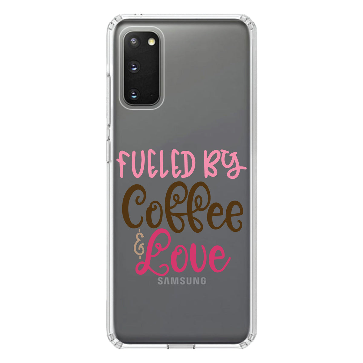 Fueled By Coffee & Love Clear Shockproof iPhone Case, view 15
