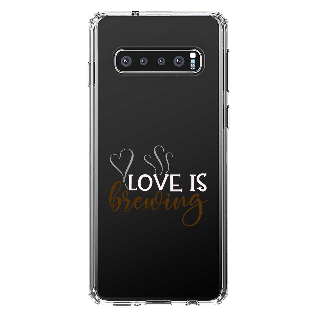 Love is Brewing, Coffee Clear Shockproof iPhone Case, view 16