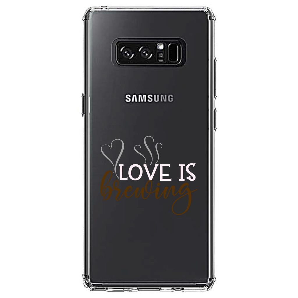 Love is Brewing, Coffee Clear Shockproof iPhone Case, view 12