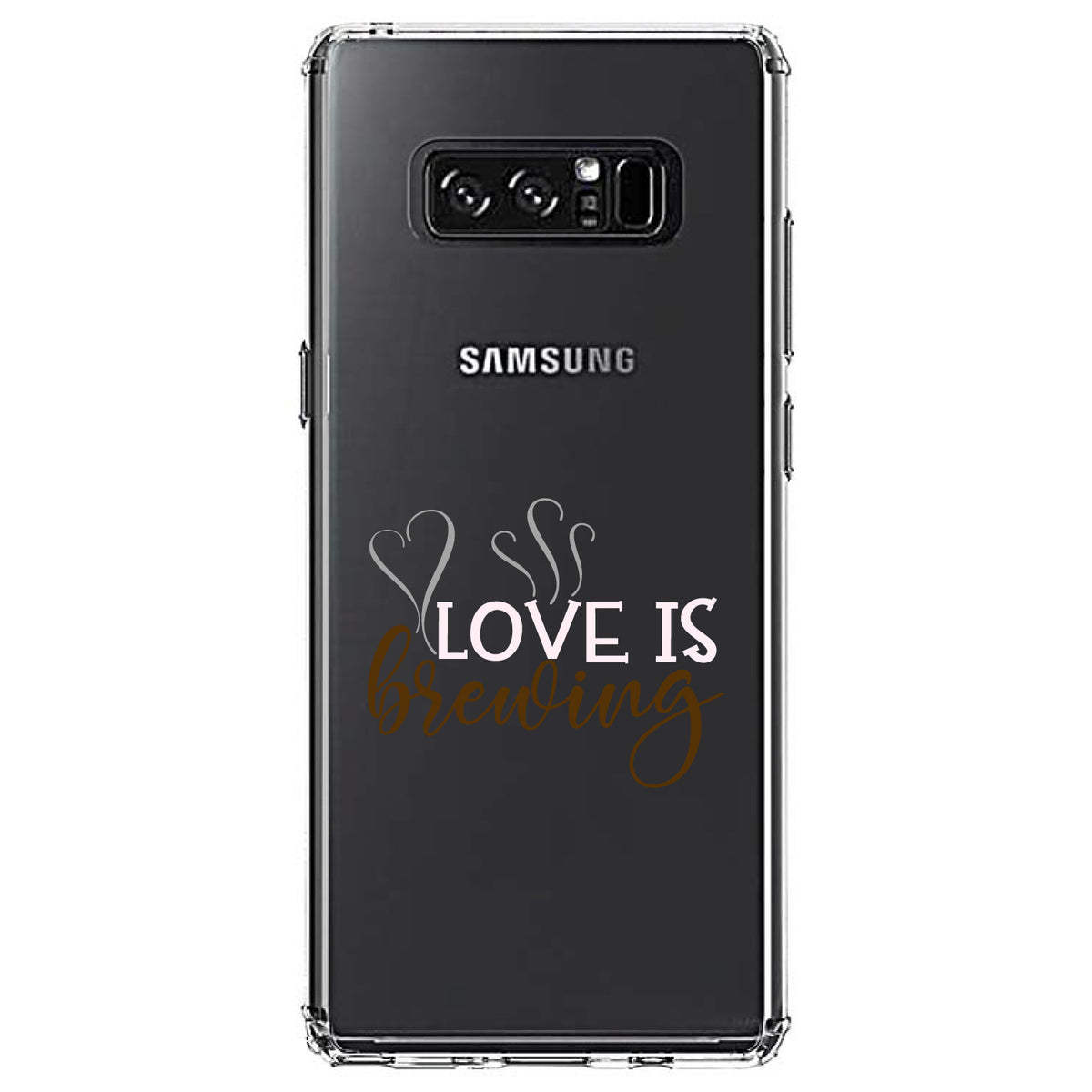 Love is Brewing, Coffee Clear Shockproof iPhone Case, view 12
