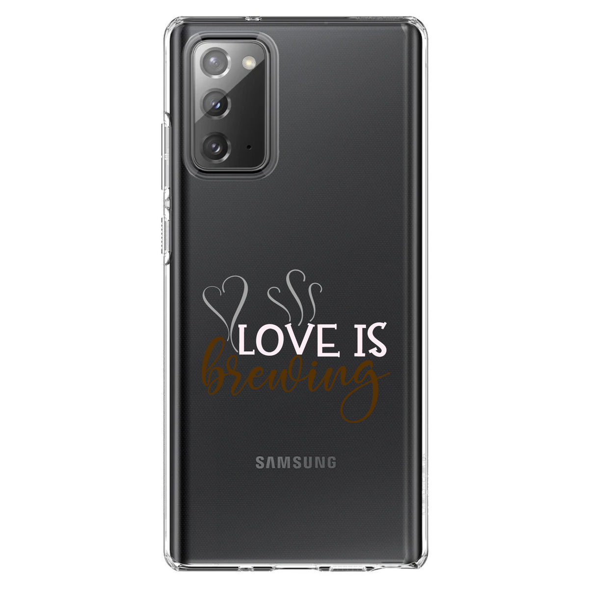 Love is Brewing, Coffee Clear Shockproof iPhone Case, view 7