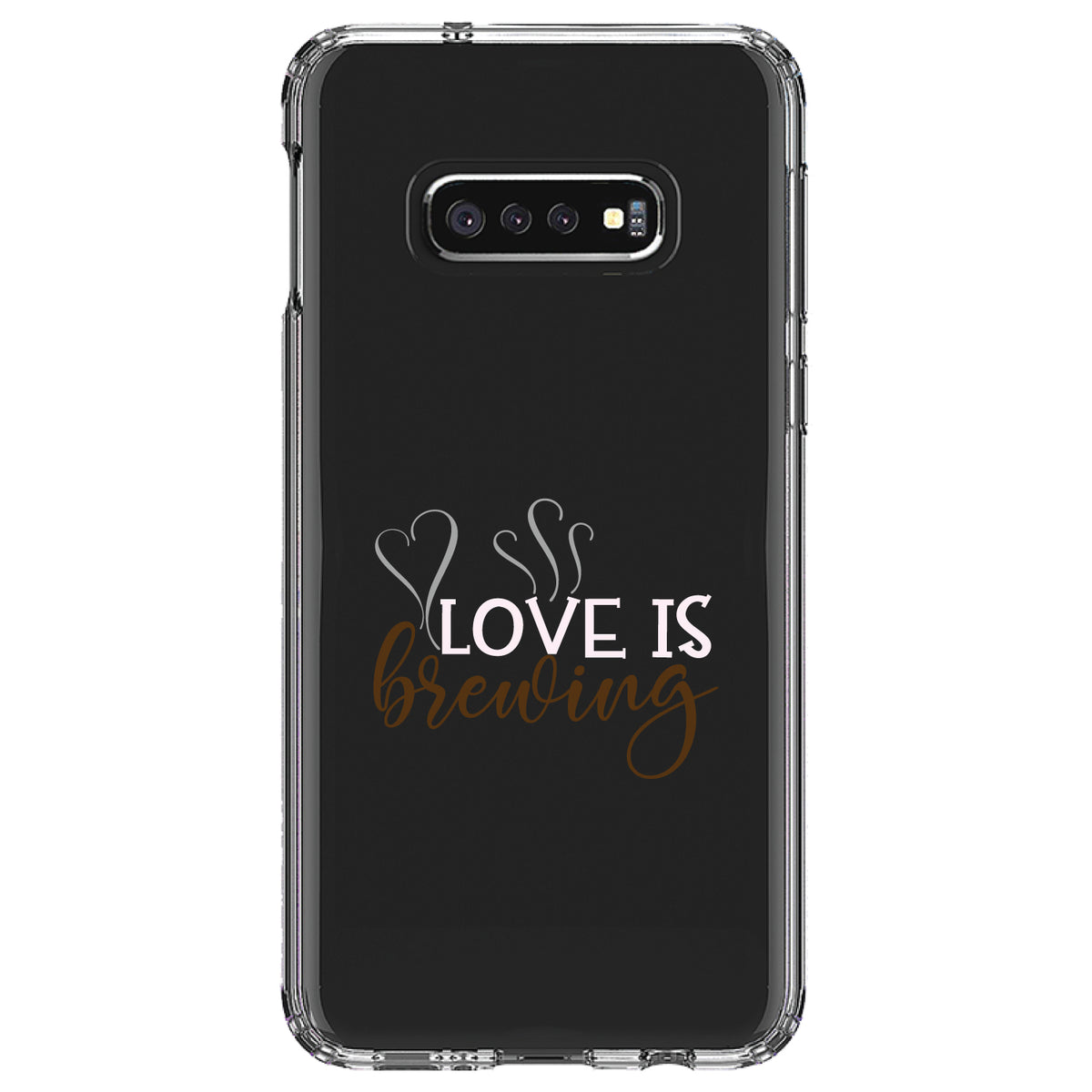 Love is Brewing, Coffee Clear Shockproof iPhone Case, view 18