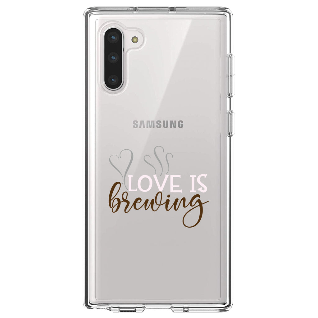 Love is Brewing, Coffee Clear Shockproof iPhone Case, view 9