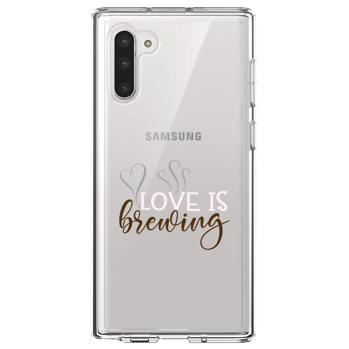 Love is Brewing, Coffee Clear Shockproof iPhone Case, view 9