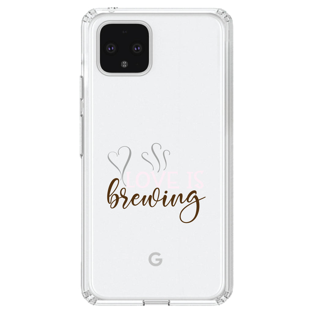 Love is Brewing, Coffee Clear Shockproof iPhone Case, view 24